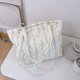 thumbnail image 5 of Bolso Hombro para Mujeres Acolchadas Celosía Diamante Gran Capacidad Moderna Transporte Algodón Floral Liviano, 5 of 9