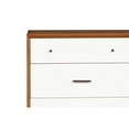 thumbnail image 3 of Modern Style Wooden Chest With Three Drawers and Flared Legs Brown and White- Saltoro Sherpi, 3 of 5