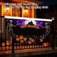 thumbnail image 6 of Personalized Custom Family Name Halloween Bunting Flag - Halloween Banners for Outside-Fall Outdoor Bunting for Porch Fence Decor - Skeleton Pumpkin Happy Halloween Party Decor B, 6 of 8