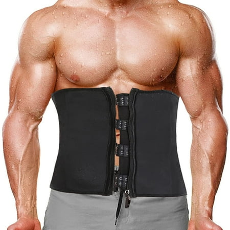 

Latex Waist Trainer for Men Weight Loss Sweat Belt Workout Waist Trimmer Corset Body Shaper