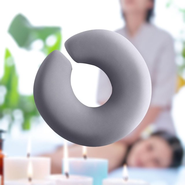 de almohada de almohada de almohada de la memoria almohada de viaje de viaje transpirable almohada de cuna facial 30.5cmx5.5cm para un avión Gris claro