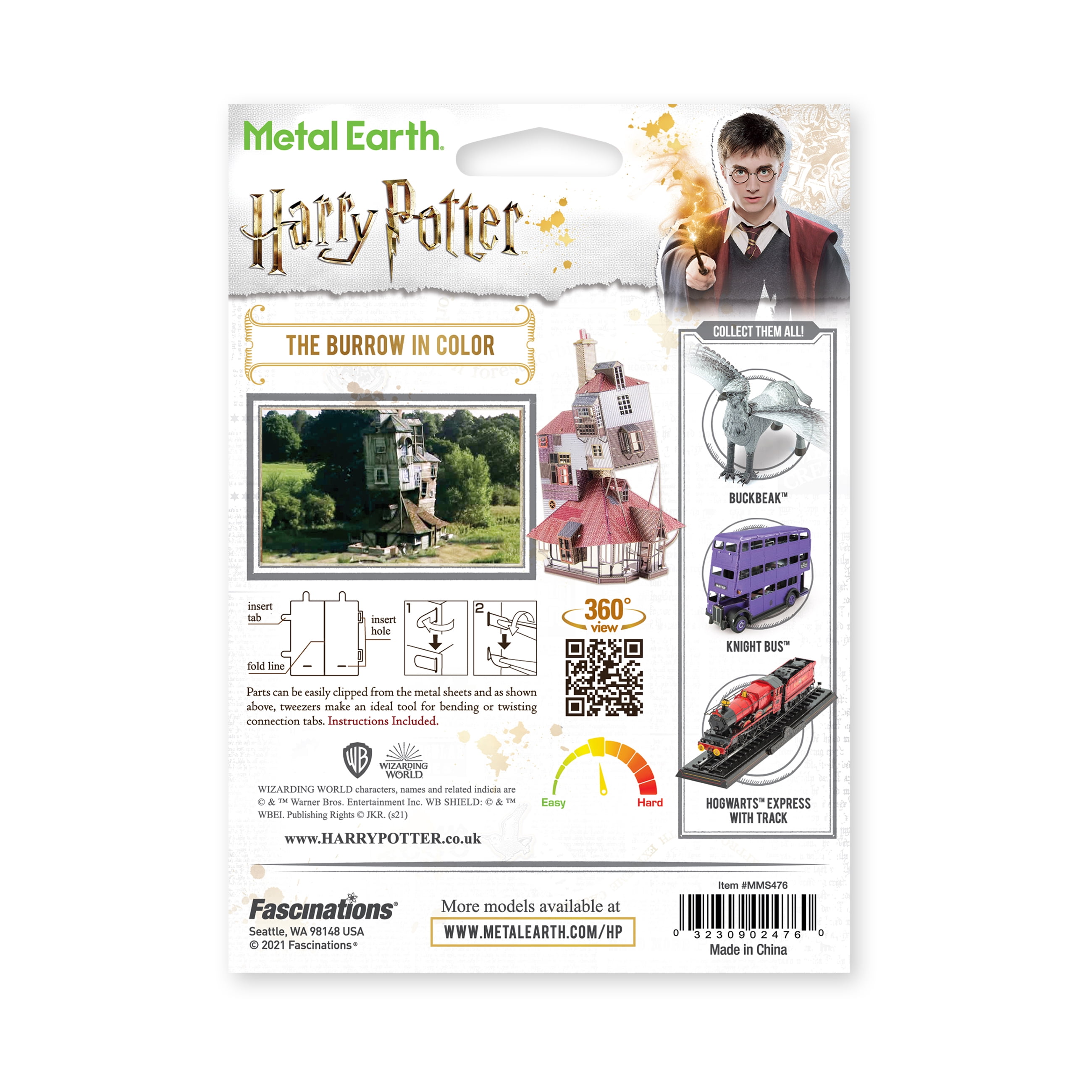 Metal Earth Harry Potter Nimbus 2000 3D Metal Model Kit - DIY Build, No Glue Needed