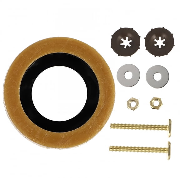 HIBIBUD Toilet Wax Ring Kit with Brass Bolts - Sealing Gasket for Toilet