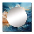 thumbnail image 2 of Designart "Dynamic Blue Storm Artistry" Storms Blue Large Square Mirror - Square Bedroom Mirror Printed Wall Decor - Traditional Square Printed Wall Mirror Art, 2 of 5