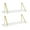 White/Gold, variant on Kate and Laurel Soloman Modern Wooden Shelves, White and Gold, 18 inch, 2 Piece Set