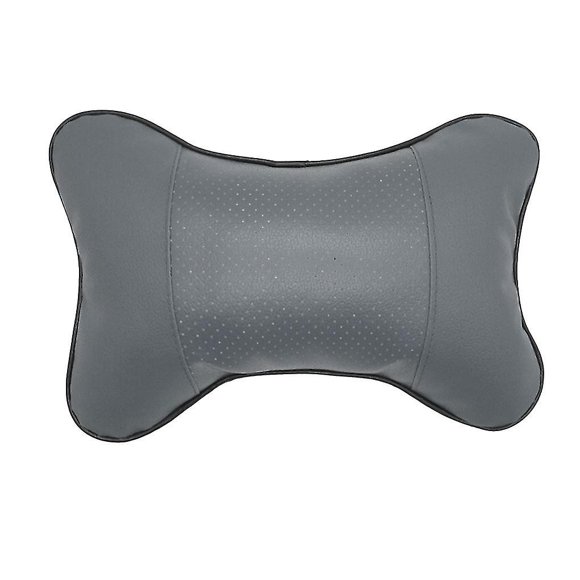 Universal Car Neck Pillows Both Side Pu Leather Pack Headrest For Neck Support Filled Fiber Car Pillow Neck Pillow For Car