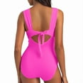 thumbnail image 4 of PuLe One Piece Swimsuit Women Tummy Control Cut Out High Waisted Bathing Suit Push Up Ruched Swimwear ﻿, 4 of 7
