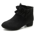 thumbnail image 4 of FRSASU Kids Shoes Clearance Children Princess Casual Shoes Winter Cotton Warm Short Boots Black 3(36), 4 of 9