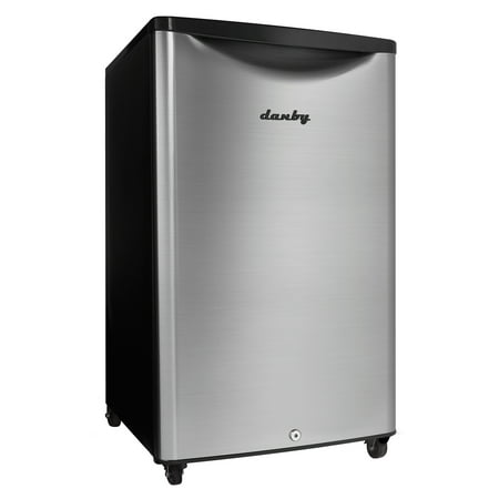 Danby 4.4 cu.ft. Small Indoor/Outdoor Compact Mini Refrigerator  Stainless Steel