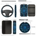 thumbnail image 7 of KUIFORTI Blue Mandala Automobile Seat Covers 12 Pieces Auto Center Console Armrest Pad Car Seat Belt Pad Cover Car Steering Wheel Cover Wristlet Keychain for Cars SUV Sedans, 7 of 7