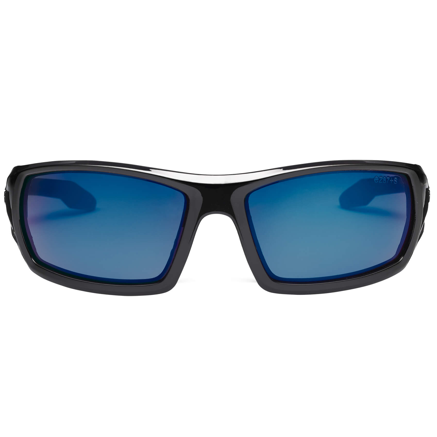 Ergodyne Skullerz Odin Safety Sunglasses- Black Frame, Blue Mirror Lens - image 2 of 2