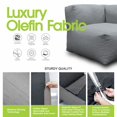 thumbnail image 3 of Evita Outdoor Lounge Furniture , Outdoor Bean Bag Chair,Patio Lounger Comfy Couch, Water-Resistant Olefin Fabric, High-Density Foam Filled Comfy Beach Chairs, Dark Gray, 3 of 8