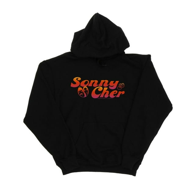 Sonny & Cher Chandail à Capuchon pour Hommes à Logo Dégradé