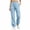 Blue, variant on Women Cargo Jogger Sweatpants Elastic Drawstring Waist Multi Pockets Loose Tapered Jogging Trousers Casual Daily Walking Outdoor Everyday Blue L