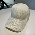 thumbnail image 7 of Bling Baseball Hats, Women Studded Rhinestone Crystals Adjustable Baseball Cap Sparkle Bling Denim Sun Hat Peaked Cap, 7 of 7