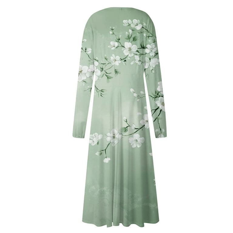 chinese dress ladies Green Mother of The Bride Dress Elegant Casual V Neck Floor Length Chiffon 3 4 Length Sleeve with Crystals 2025
