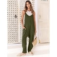 thumbnail image 6 of ANRABESS Womens Overalls Jumpsuit Sleeveless Spaghetti Strap Summer Casual Lightweight Loose Fit Baggy Pants with Pockets, 6 of 8