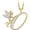 Yellow, variant on 14K White Gold Finish Round Cut White Diamond 925 Sterling Silver Diamond Cute Elf Angele With O Initial Letter Pendant Necklace for Women