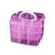 thumbnail image 4 of (1 uds) caja de almacenamiento de joyería de tres capas caja de herramientas de plástico transparente desmontable compartimento de juguete caja de banda de goma de almacenamiento, 4 of 6