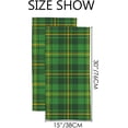 thumbnail image 3 of Absorbent Soft Hand Fingertip Towels 2 Pcs Face Bath Towels Set St. Patricks Green and Orange Tartan Plaid Washcloths for Bathroom Hotel Kitchen 30x15in, 3 of 6