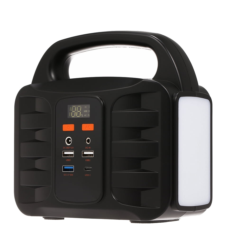 Portable Generator Power Supply Station 155Wh Emergency Backup Lithium Battery, Quiet Gas-free Power Inverter, Charged by Solar Panel/Wall Outlet/Car With USB, 110V-220V AC Output, DC Output