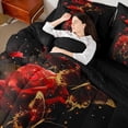 thumbnail image 4 of Castle Fairy Female Floral Rose Bedding Comforter Set,Romantic Festival Queen Bedding Sets, 4 of 8