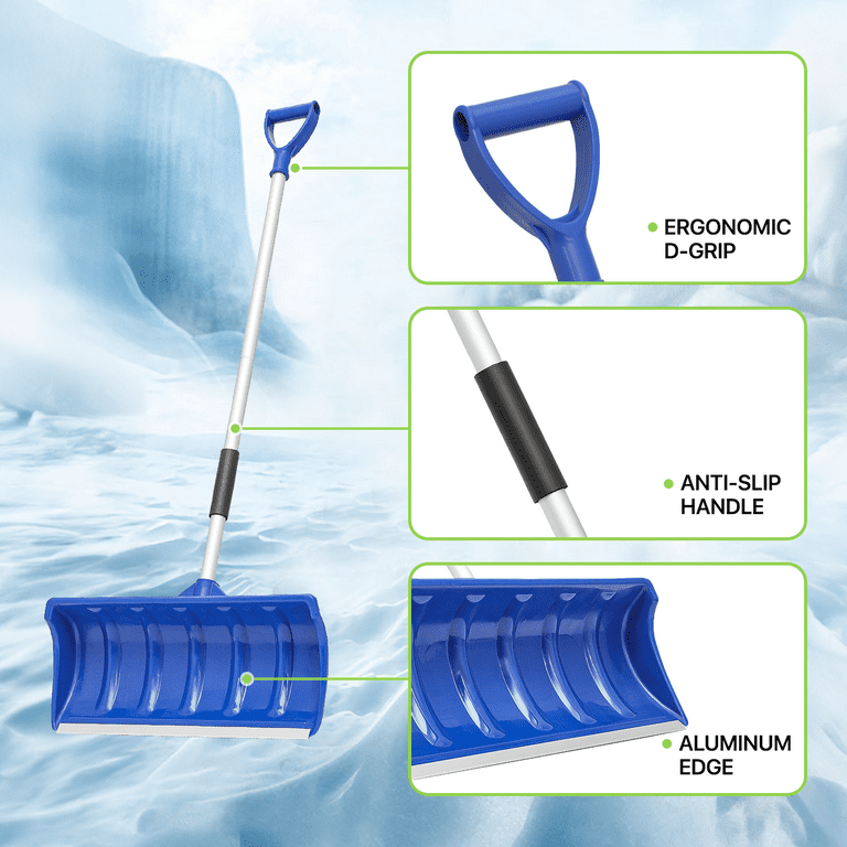 Snow Shovel, 3 In 1 Large-Capacity Snow Removal Shovel 42.5 Inch Winter