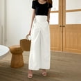 thumbnail image 2 of Womens Casual Pants Solid Color Lace Up Pockets Pants Trousers Casual Womens Pants, 2 of 6