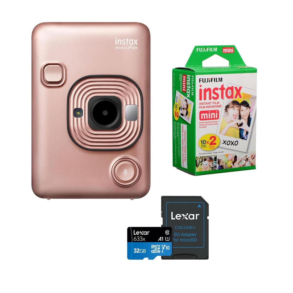 Instax Mini Hybrid LiPlay Camera, Blush Gold - Walmart.com