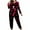 Black1, variant on FDGIU Women's Plus Size Pajama Set - 2 Piece Soft Heart Printed Loose Fit Long Sleeve Long Pants Loungewear for Valentine's Day