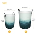 thumbnail image 3 of XMXT Collapsible Laundry Basket, Misty Forest Illustration Waterproof Laundry Hampers Storage Baskets Dirty Clothes Hamper, 40L, 3 of 8