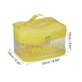 thumbnail image 2 of 1 Pc Women Convenient Square Makeup Bag for Vacation Camping Business Travel Yellow, 2 of 4