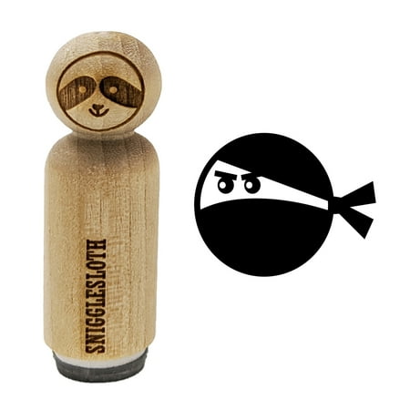 Ninja Face Funny Rubber Stamp for Scrapbooking Crafting Stamping - Mini 1/2 Inch