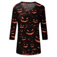thumbnail image 4 of Halloween Pumpkin Shirts for Women Funny Halloween Clothing Fall T-Shirts Top, 4 of 5