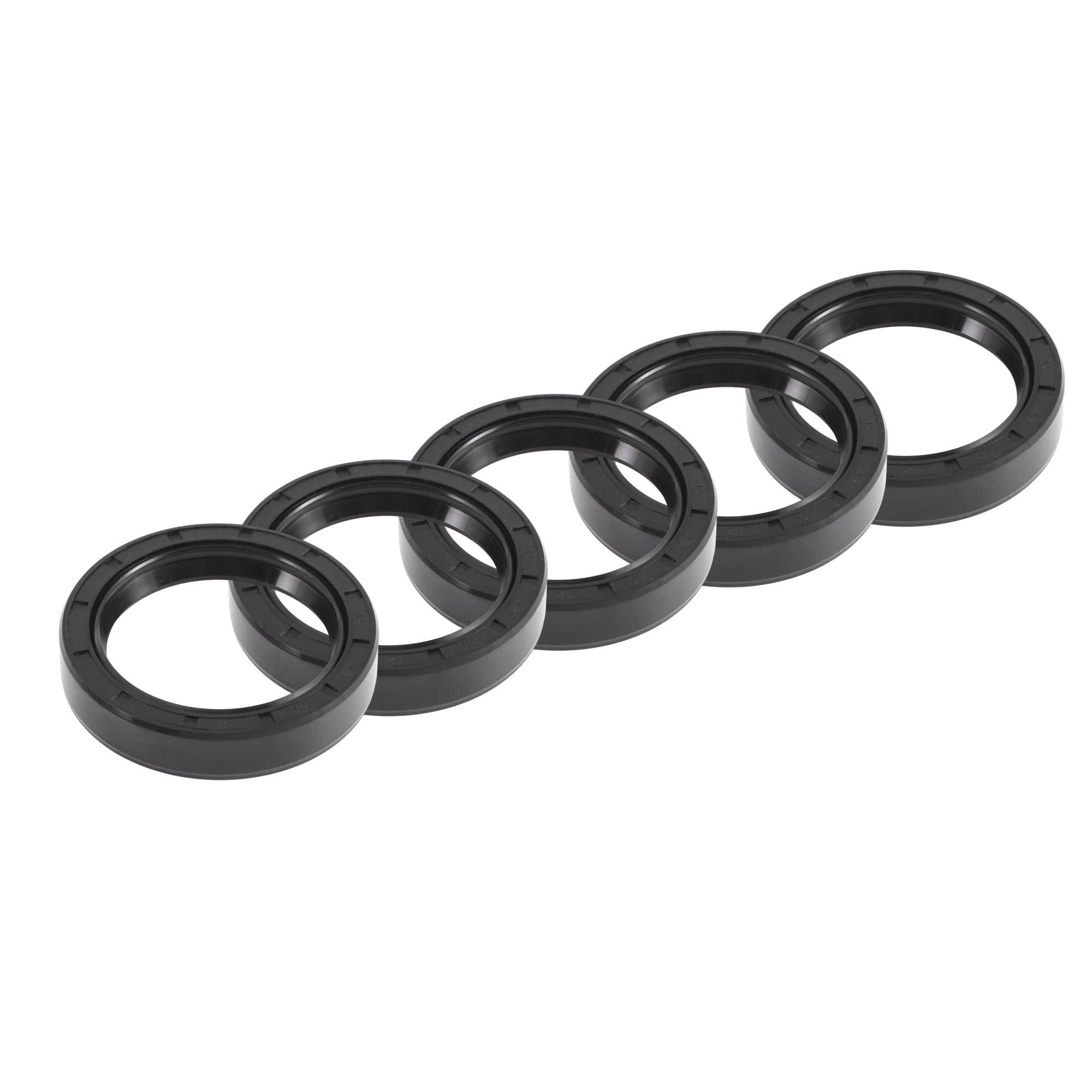 Sello De Aceite TC De Doble Labio - 20x30x7 Mm, Con Resorte De Acero, Para Ejes Rotativos, Negro