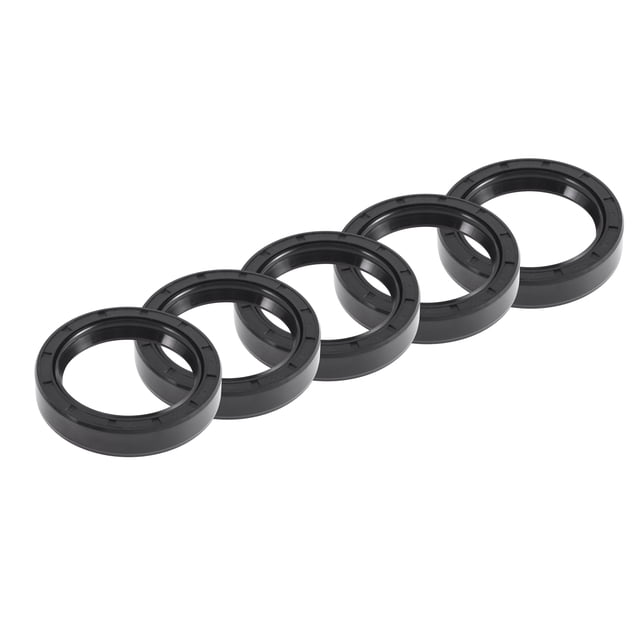Unique Bargains Sello de Aceite Universal TC Doble Labio con Resorte de Acero Anillo de Sello de Eje Rotativo 45x60x12mm Alta Presión Caucho NBR Negro 5pcs