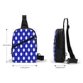 thumbnail image 4 of Lsque Blue And White Polka Dot Pattern Chest Package – Foldable Waterproof Chest Bag with Adjustable Shoulder Strap, Double Zipper Compartments & D-Buckle Design, 4 of 7