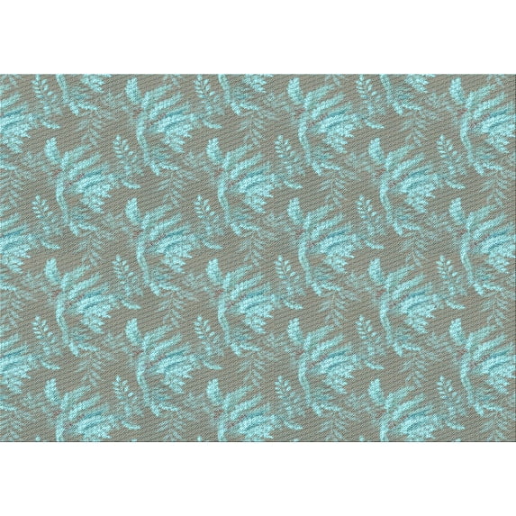 Ahgly Company Machine Washable Indoor Rectangle Transitional Tiffany Blue Area Rugs, 8' x 12'