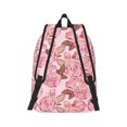 thumbnail image 2 of Bixox Rose Flowers Printing Canvas Backpack Lightweight Casual Travel Backpack School Backpack Fits 15.6 Inch Notebook, 2 of 5