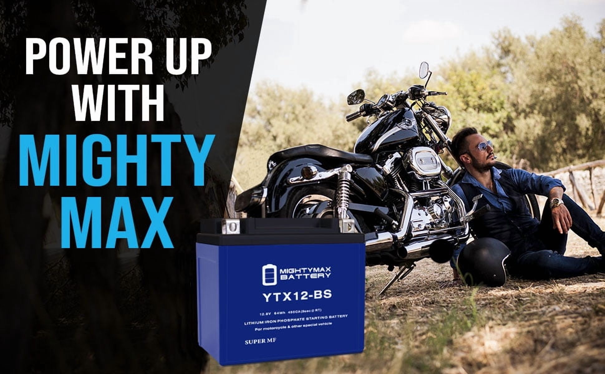 YTX12-BS Lithium Replacement Battery compatible with UTX12-BS Motorcycle Scooter ATV UTV