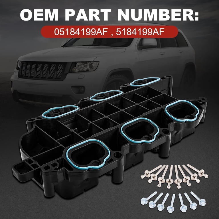 Lower Intake Manifold With Gasket Kit - Fits Jeep, Dodge, Chrysler, RAM With 3.6L Engine (Replaces 05184199AF)