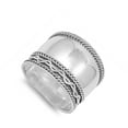 thumbnail image 4 of Bali Braid Rope Weave Ring .925 Sterling Silver Band Jewelry Female Male Unisex Size 12, 4 of 4