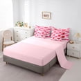 thumbnail image 5 of Castle Fairy Cute Love Heart Bedding Comforter Set,Pink Red White Queen Bedding Sets, 5 of 8