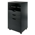 thumbnail image 6 of Winsome Halifax Bins & Drawers Multi-Storage Tall Mobile Cabinet 20719, Black Finish, 6 of 24