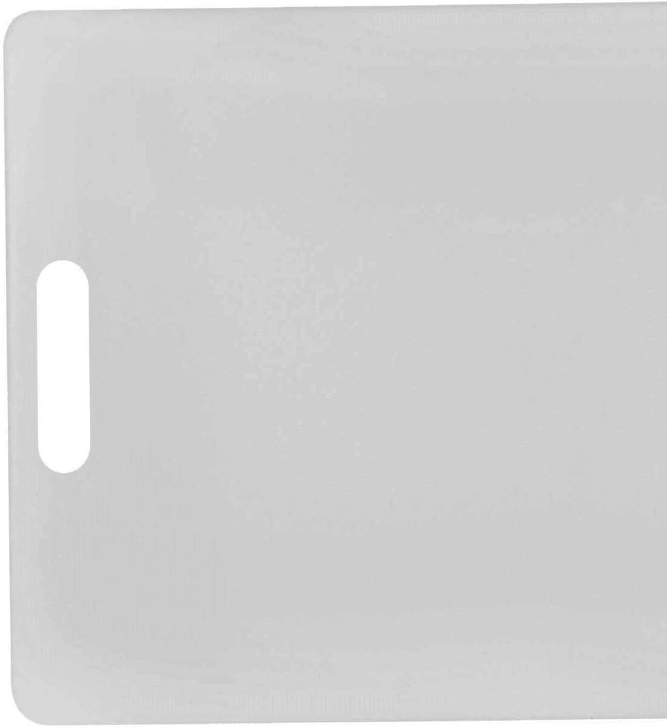 TrueCraftware- 16" x 10" x 1/2" White Plastic Utility Cutting Board with Handle- Non-Skid Plastic Chopping Board Cutting Boards for Meat Vegetables Fruits Dishwasher Safe for Home Kitchen Restaurants