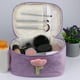 thumbnail image 5 of Lindo bolso de maquillaje floral, bolso grande de pana para maquillaje para mujeres, bolsos de cosméticos de viaje, 5 of 5