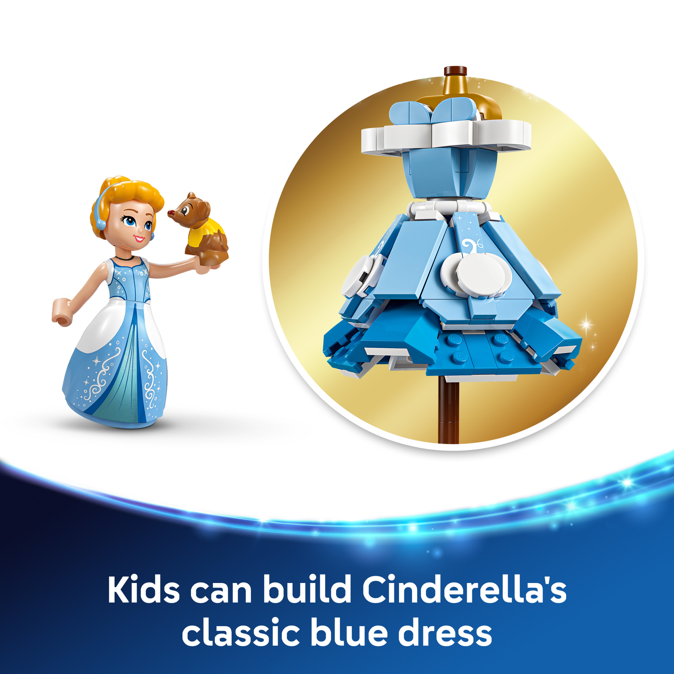 LEGO Disney Princess Vestido de Cenicienta Juguete para Niños con Minimuñeca - Juguete de Construcción Divertido para Niñas y Niños de 9 Años en Adelante - Idea de Regalo Disney para Fans y Amantes de la Moda - 43266 4