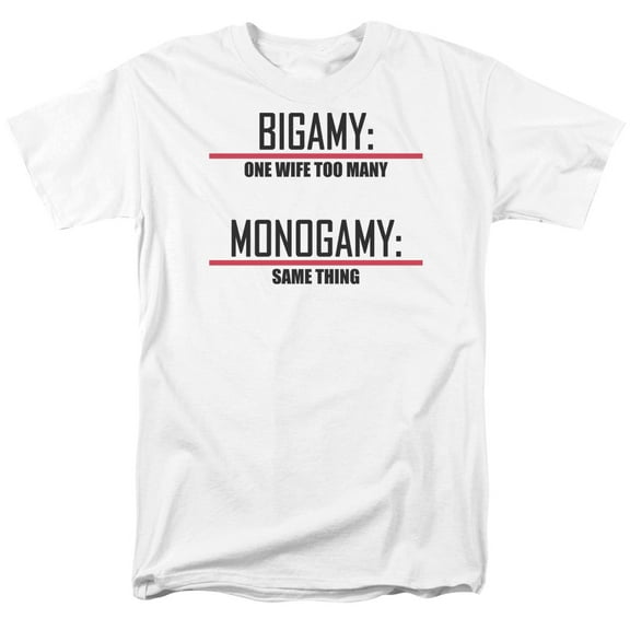 Bigamy & Monogamy Officially Licensed Adult T Shirt
