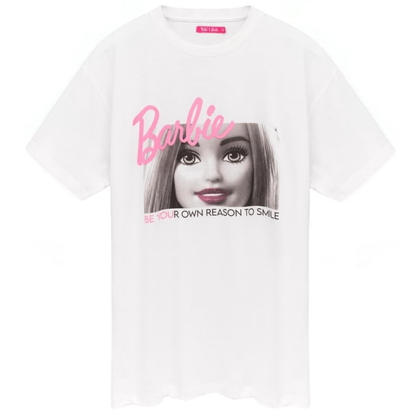 Barbie - Camiseta Be You para Mujer (Blanco, Gris, Rosa)