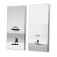 thumbnail image 3 of Designart "Black And White Simplicity Beach Photo II" Coastal Beach Wall Art Set Of 2 - Grey Beach Wall Decor Set Of 2, 3 of 7